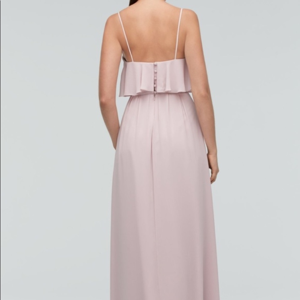 Watters “Patti” Burnished Lilac Chiffon Dress - Picture 2 of 5